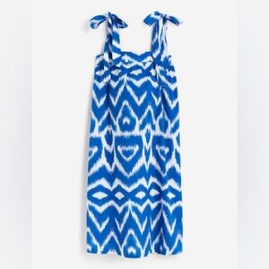 H&M COTTON DRESS WITH TIE-TOP SHOULDER STRAPS